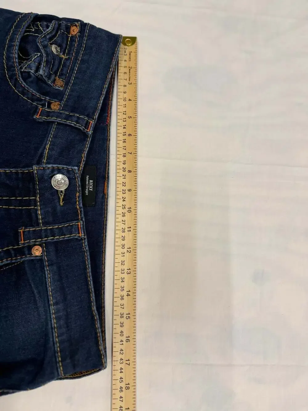 True Religion Ricky Relaxed Straight Jeans Size 33